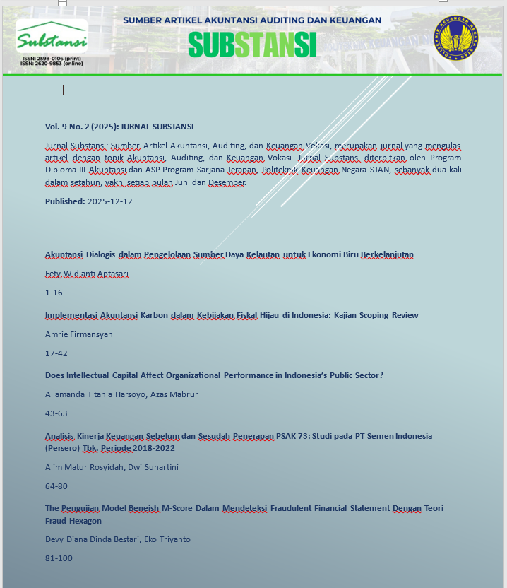 					View Vol. 9 No. 2 (2025): JURNAL SUBSTANSI
				