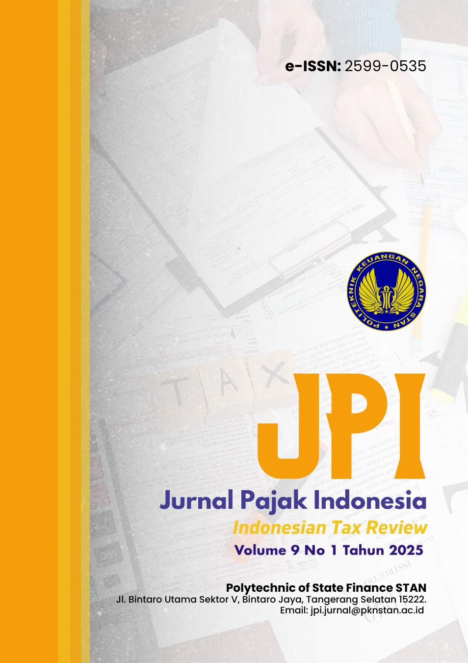 					View Vol. 9 No. 2 (2025): Indonesian Tax Policy and Reform: Advancing Public Welfare through Equitable and Sustainable Fiscal Governance
				